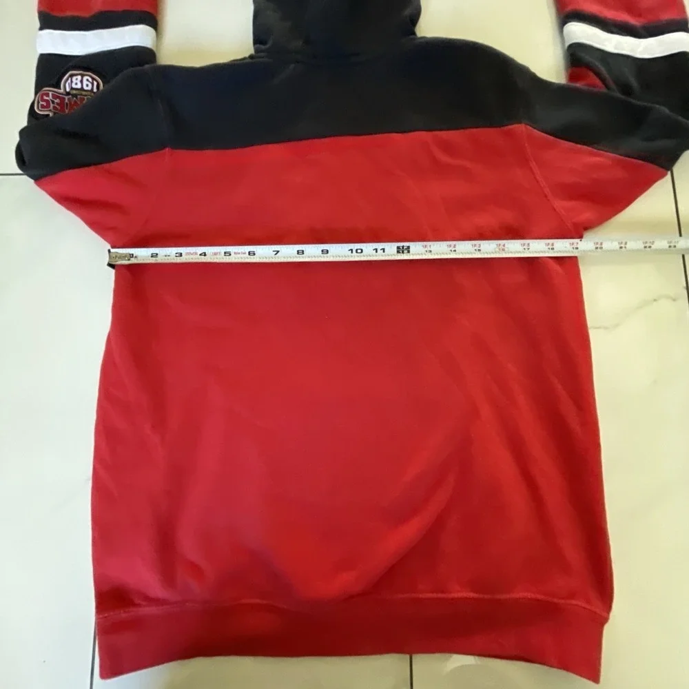 Calgary‎ Flames Youth Majestic Pullover Hoodie XL Size 14 Stitched Logo Red